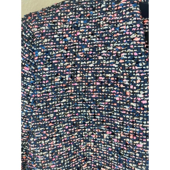 J. CREW Going Out Blazer Jacket Pink Confetti Metallic Tweed Open Front Womens 2 - Picture 11 of 11